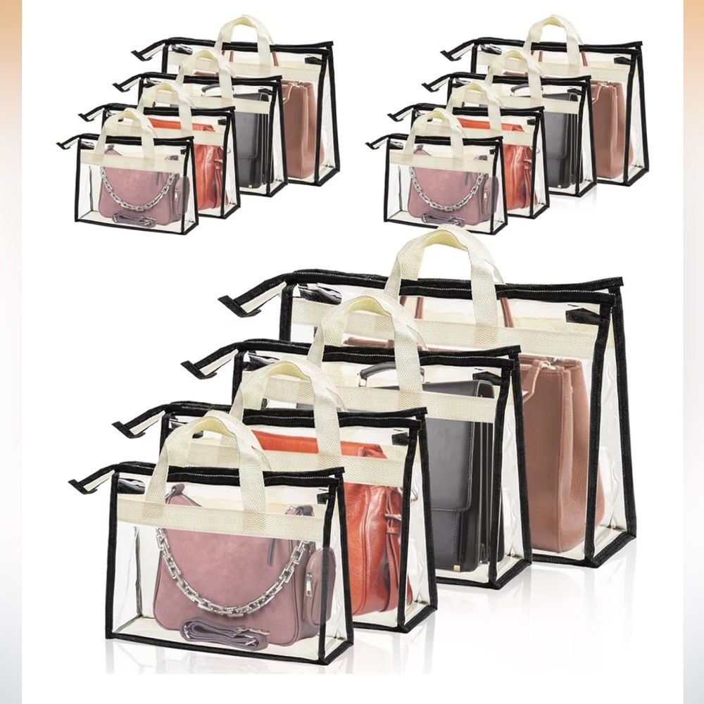 Clear Dust Bags for Handbags pick one size